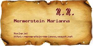 Mermerstein Marianna névjegykártya